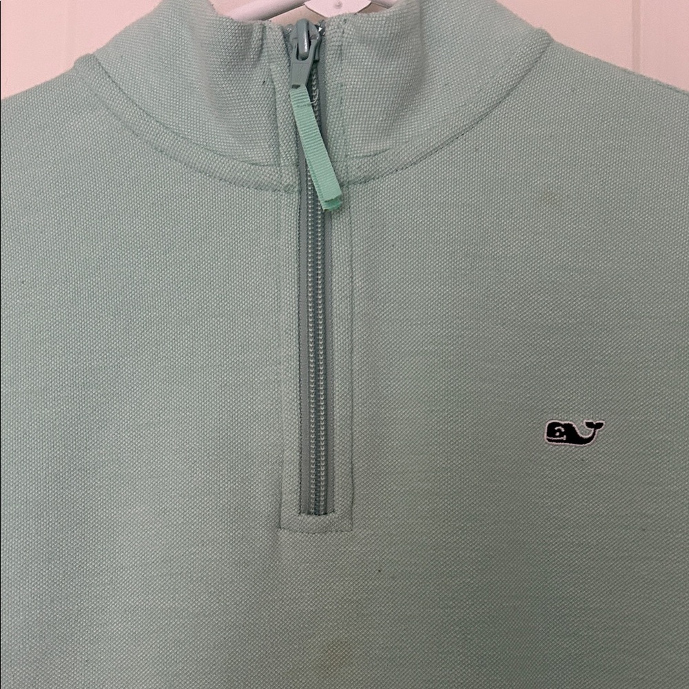 Vineyard Vines Boys XL (18) Mint Green Quarter Zip Pullover - Picture 7 of 8